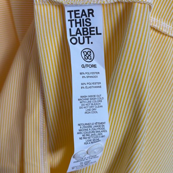 G/Fore Men's Feeder Stripe Tech Jersey Polo Shirt NWT Size Large - Picture 5 of 6